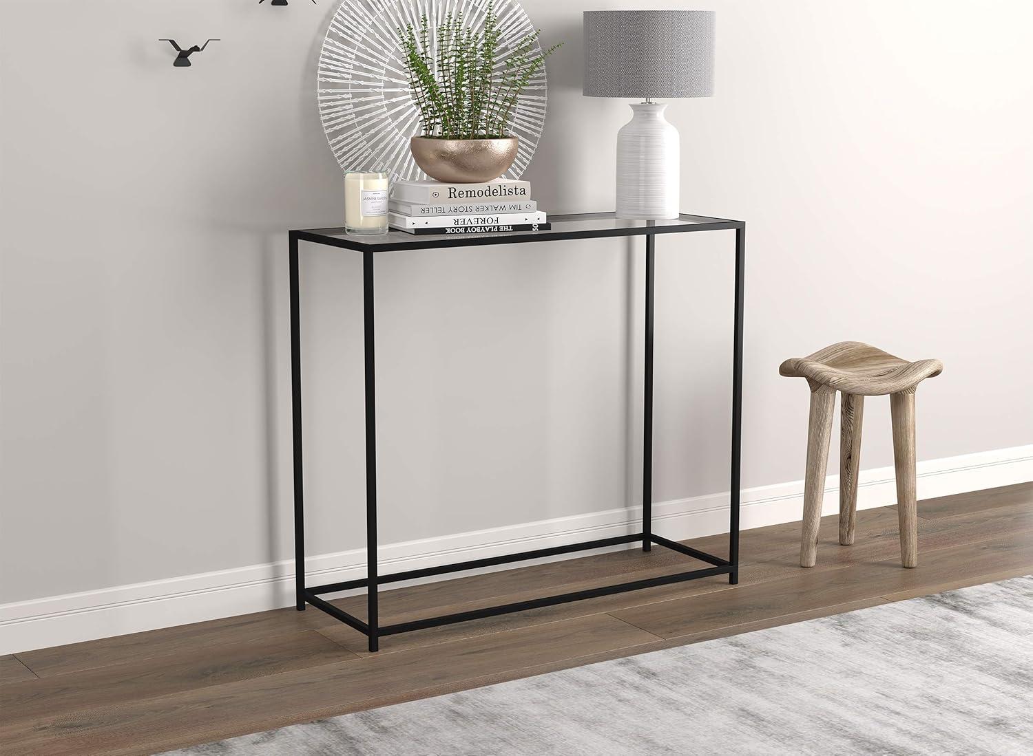 Amora 31'' Glass Top Console Table