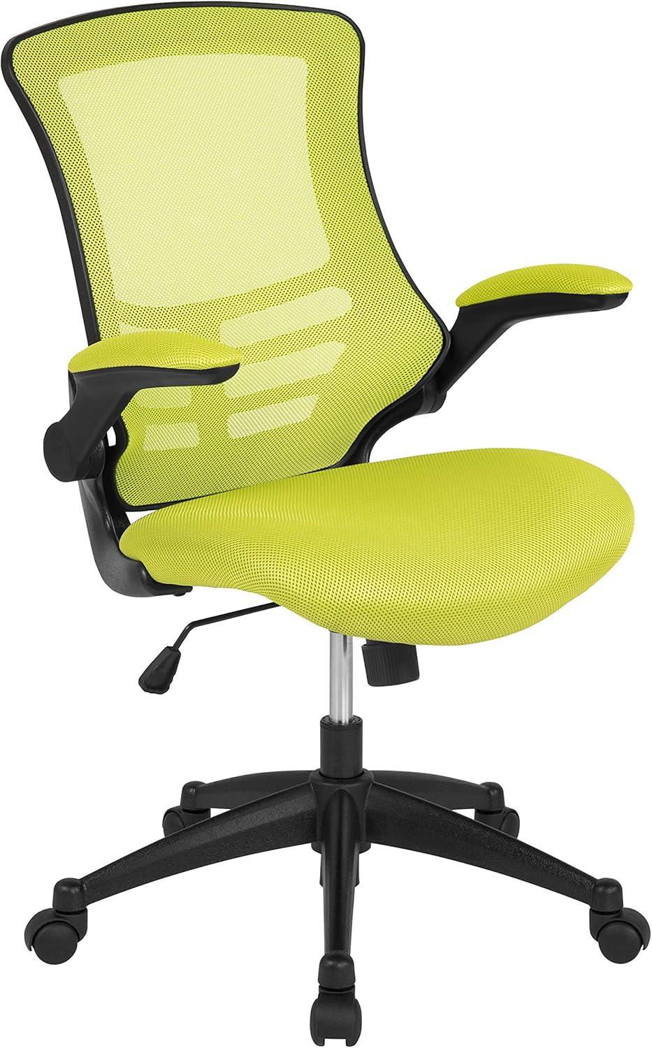 Flash Furniture Mid-Back Mesh Swivel Ergonomic Task Office Chair with Flip-Up Arms