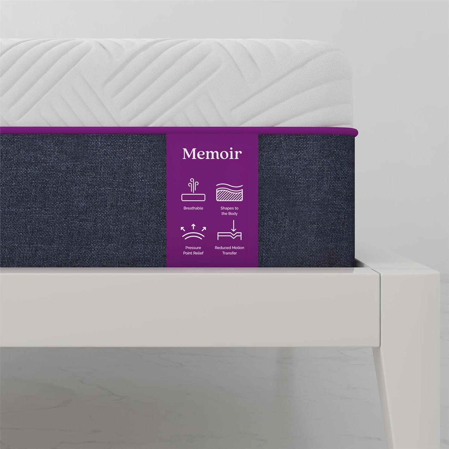 Signature Sleep Memoir 12" Memory Foam Mattress Full: Medium Firm, CertiPUR-US & OEKO-TEX Certified, 12" Thickness, Knit Cover