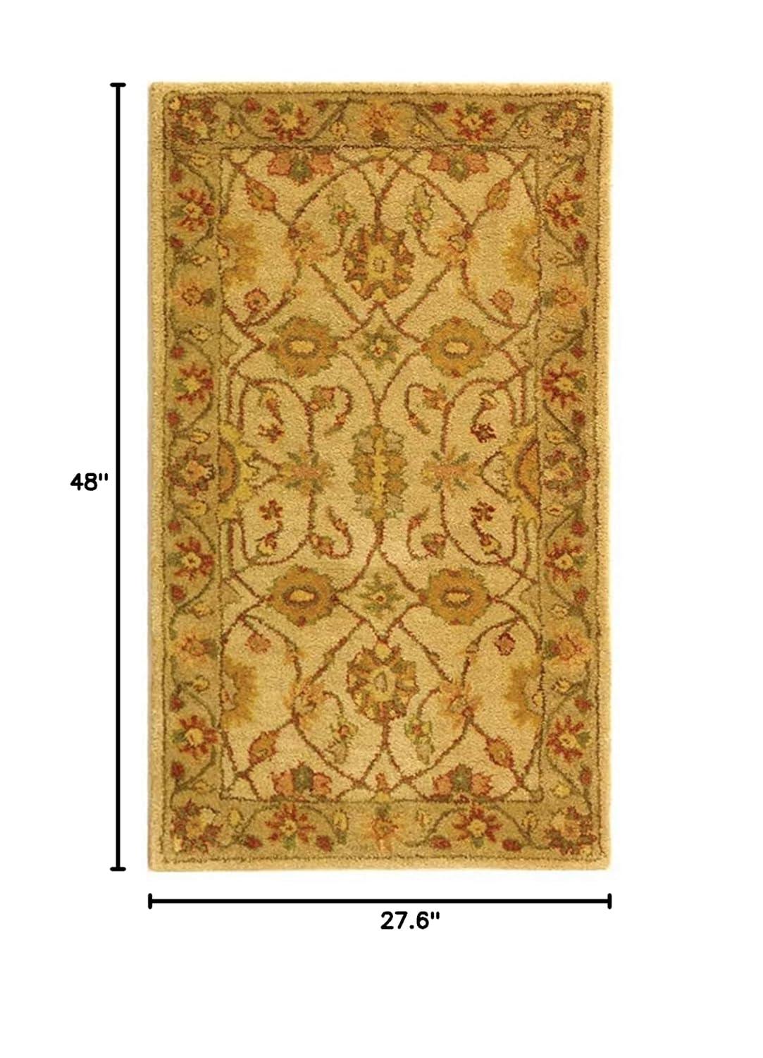 Antiquity AT17 Hand Tufted Indoor Accent Rug - Ivory/Light Green - 2'3"x4' - Safavieh