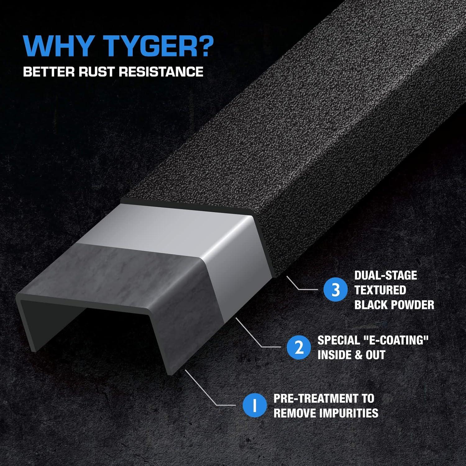 Tyger Auto Plate Style Overland Bed Rack for Mid-Size Pickup Trucks | Compatible with Tacoma, Ranger, Gladiator, Colorado, Canyon (see image for size chart) | TG-BK2U55347