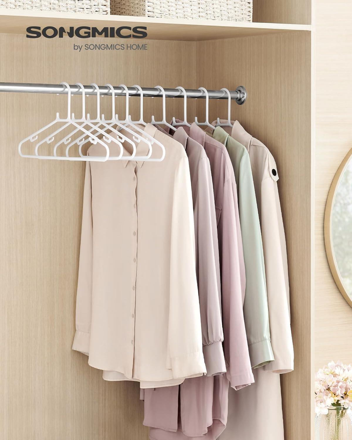 Rebrilliant 50-Pack Slim PP Plastic Hangers | Space-Saving, Non-Slip Design For Shirts And Scarves