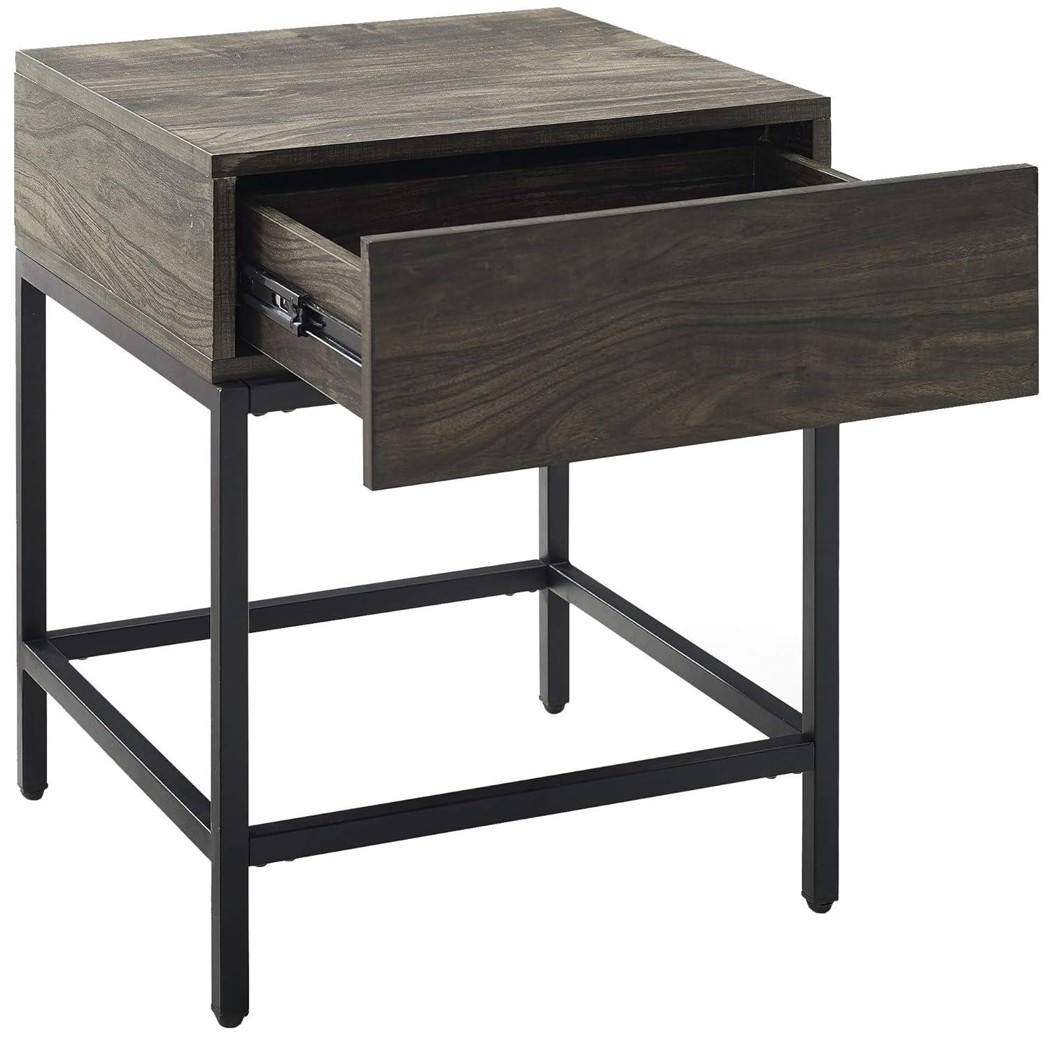 Crosley Jacobsen 1 Drawer End Table in Brown Ash