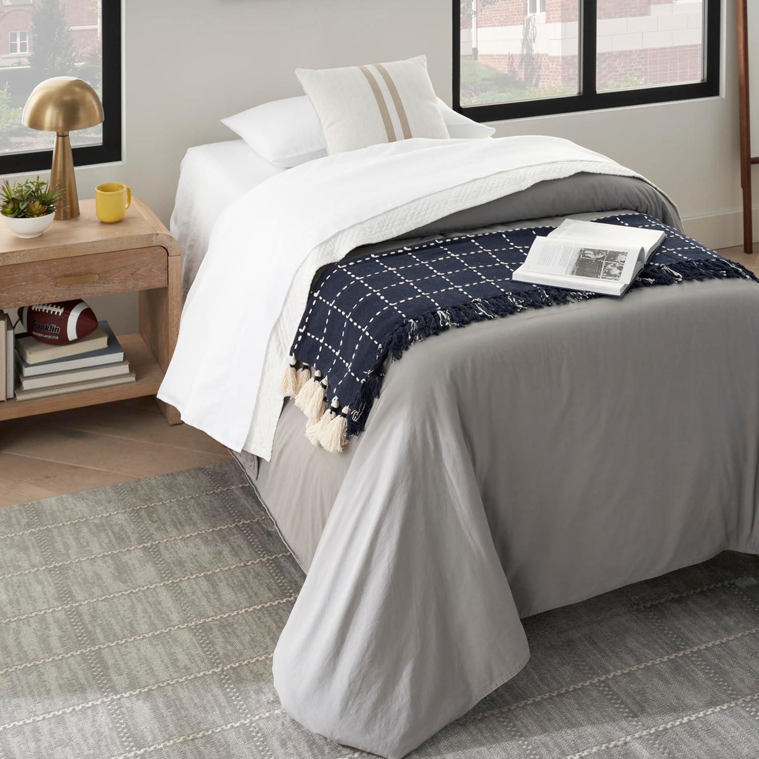 Nourison Serenity Home Contemporary Indoor Area Rug Light Grey 7'10" x 9'10"