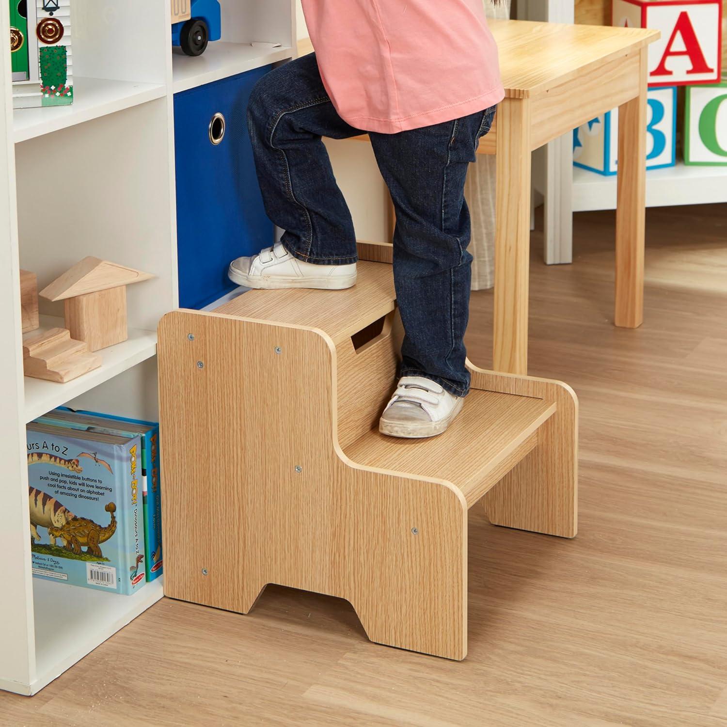 Melissa & Doug Wooden Step Stool - Natural