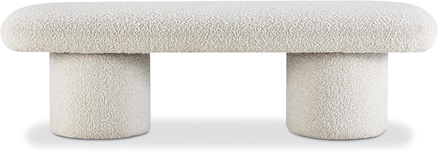 Poly and Bark Poly & Bark Este Bench - Boucle Mid Century Modern Crema White Boucle