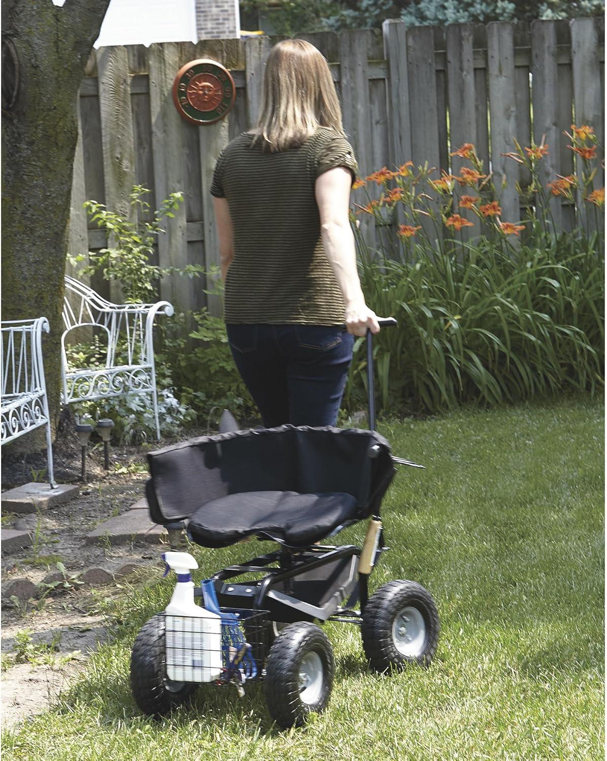 Strongway Deluxe Rolling Garden Seat with Easy Change Turnbars