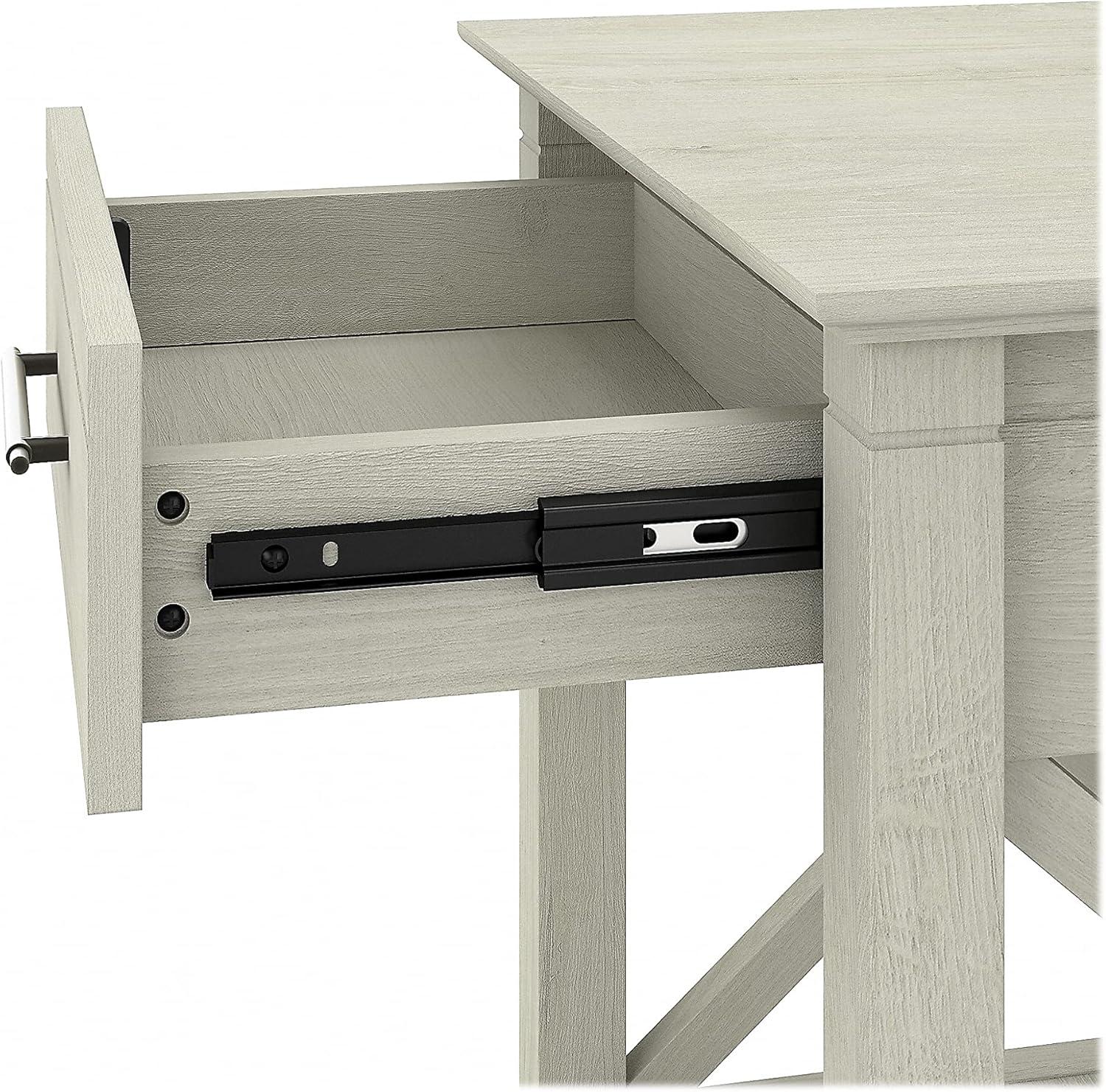 Bush Furniture Key West End Table, Linen White Oak