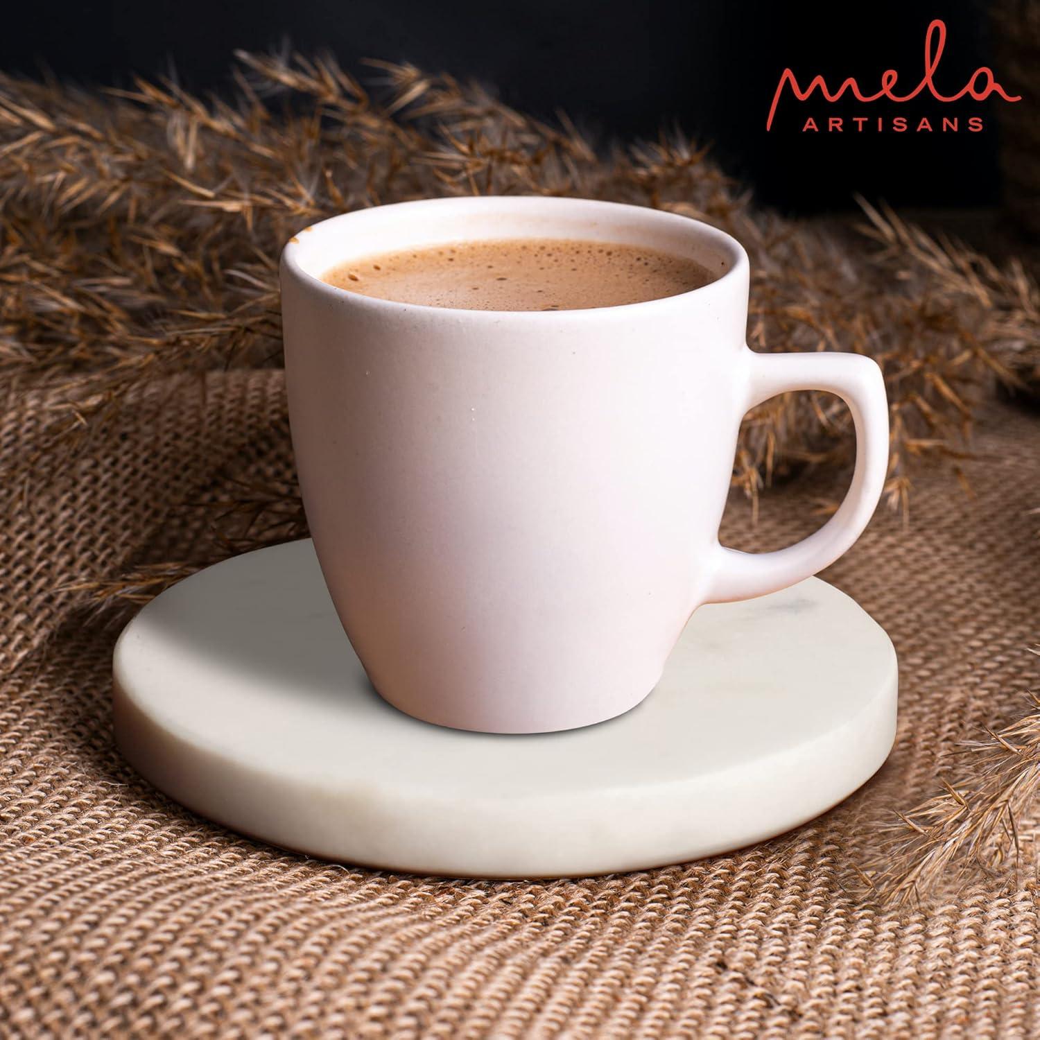 Mercer41 Raniyha Marble Round Coaster 4-Pack