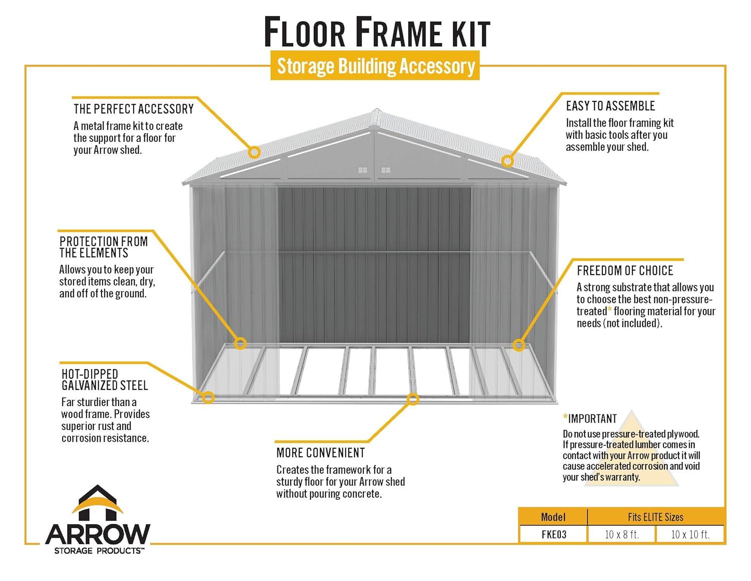 Arrow Arrow Rust Resistant Steel Flooring Kit