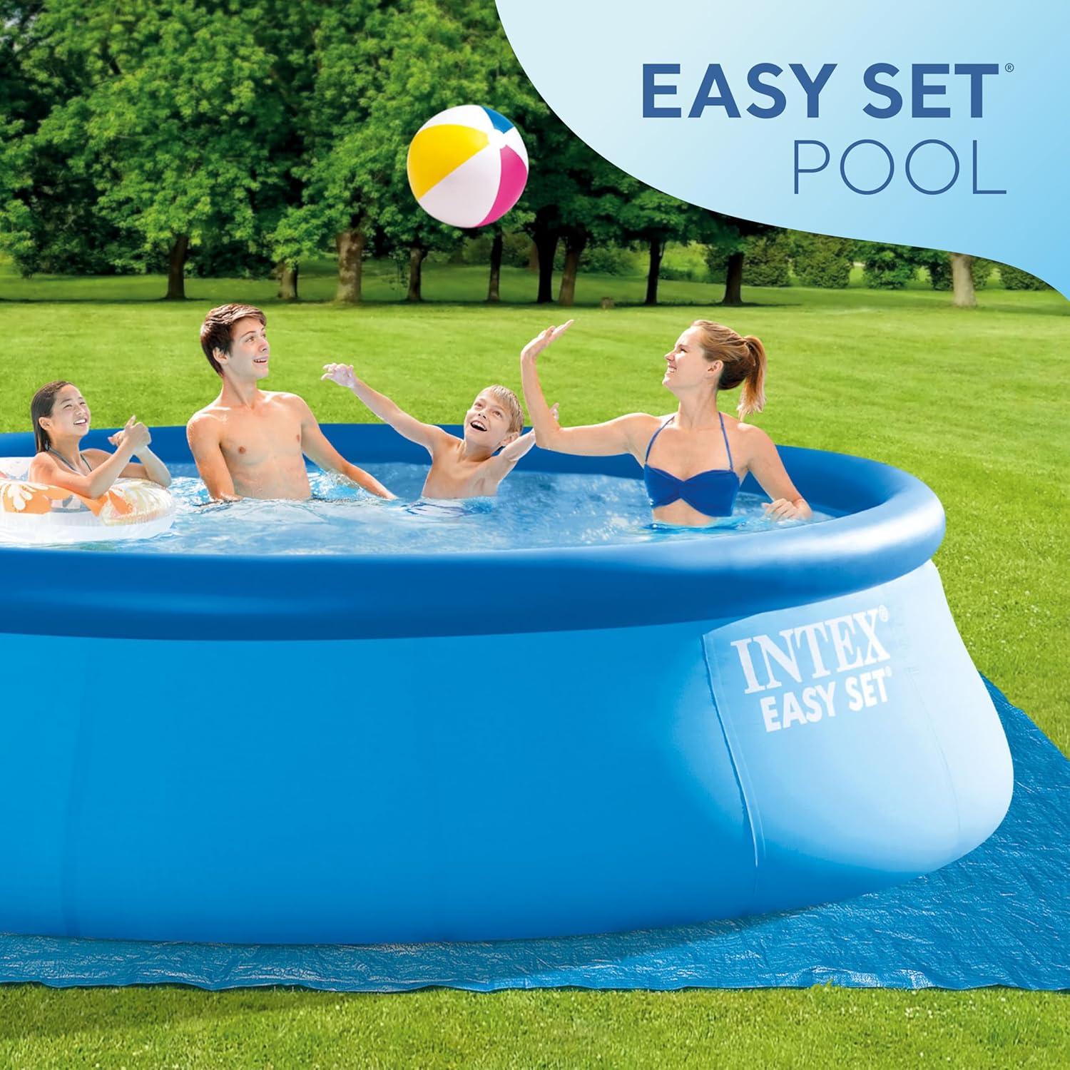 Intex Easy Set Inflatable Kid Swimming Pool with Filter Pump