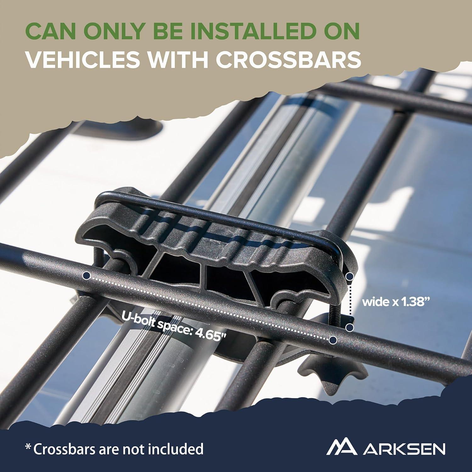 ARKSEN Skinny Roof Rack Cargo Carrier Basket, Heavy Duty Weather Resistant Top Mount Cargo Rack, Luggage & Camping Gear Storage for Car, Truck or SUV Transport