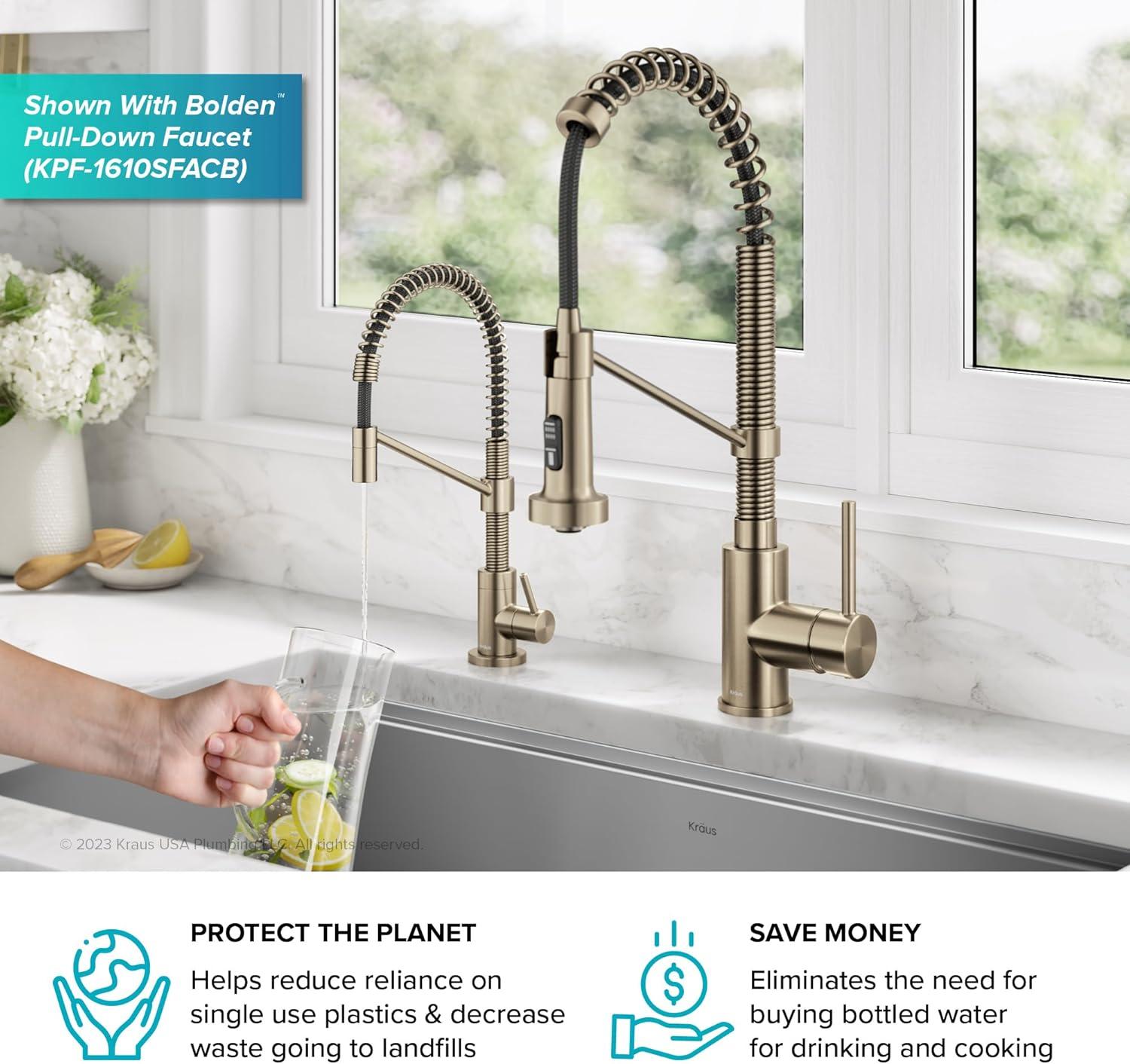 KRAUS Bolden Single Handle Drinking Water Filter Faucet for Reverse Osmosis or Water Filtration System