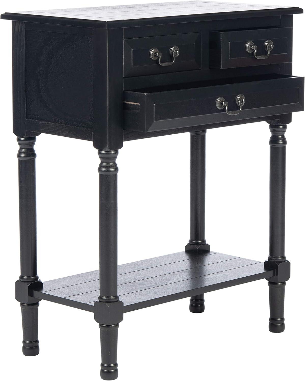 Primrose 3 Drawer Console Table - CNS5707B - Black - Safavieh