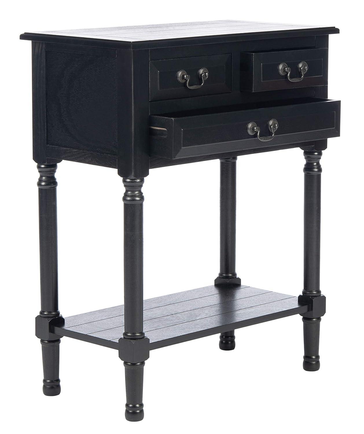 Primrose 3 Drawer Console Table - CNS5707B - Black - Safavieh