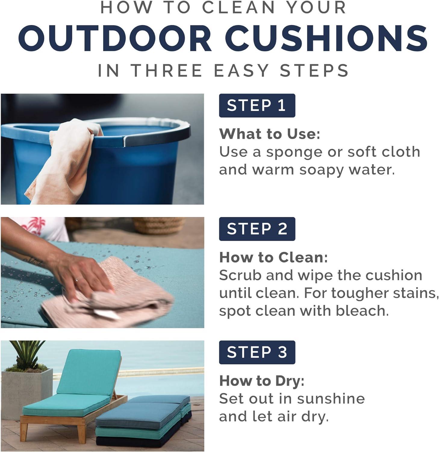 Arden Selections Outdoor Deep Seat Cushion Set, 24 x 24, Water Repellant, Fade Resistant, Deep Seat Bottom and Back Cushion for Chair, Sofa, and Couch