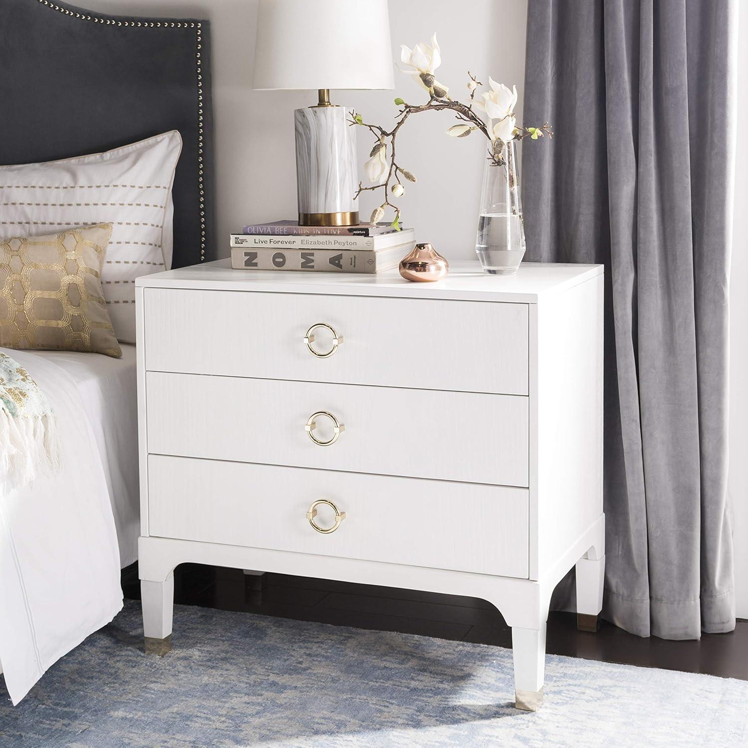 Lorna 3 Drawer Nightstand  - Safavieh