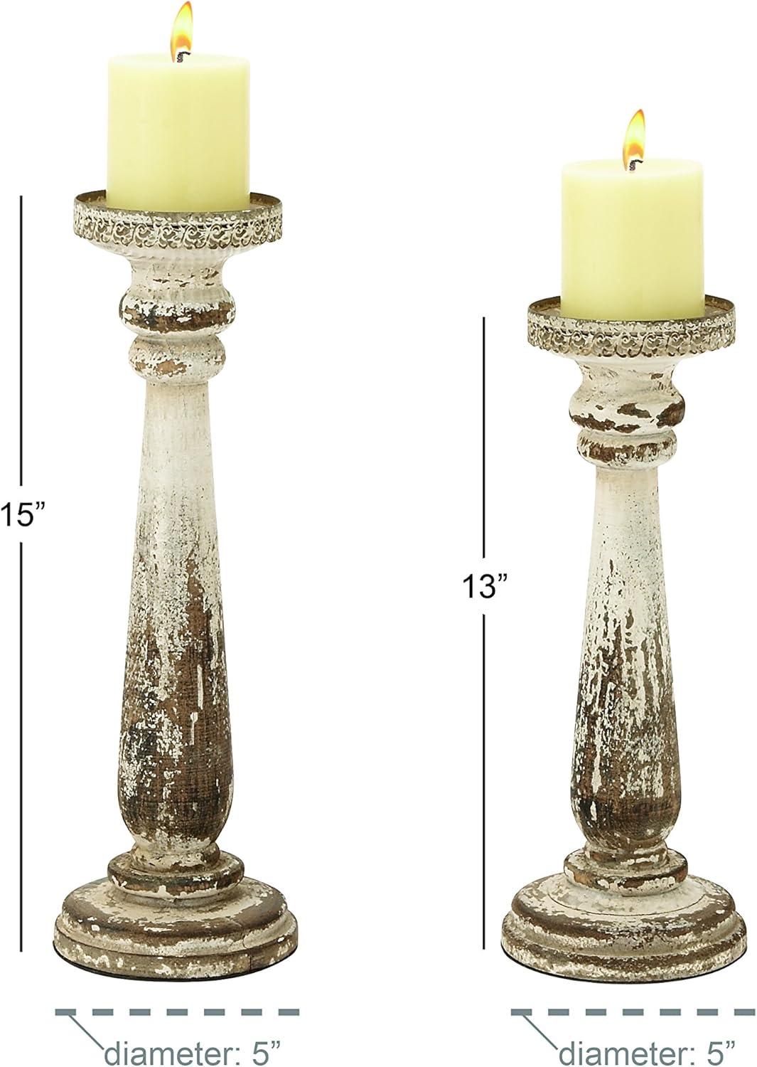 Wood Tabletop Candlestick