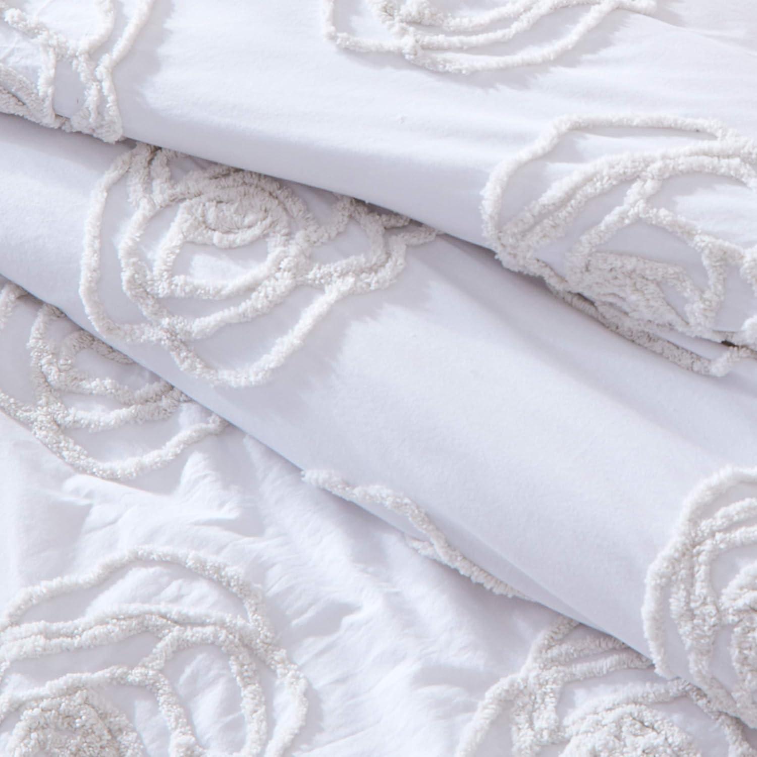 Betsey Johnson Betsey Johnson Rambling Rose Cotton Ivory Duvet Cover Set