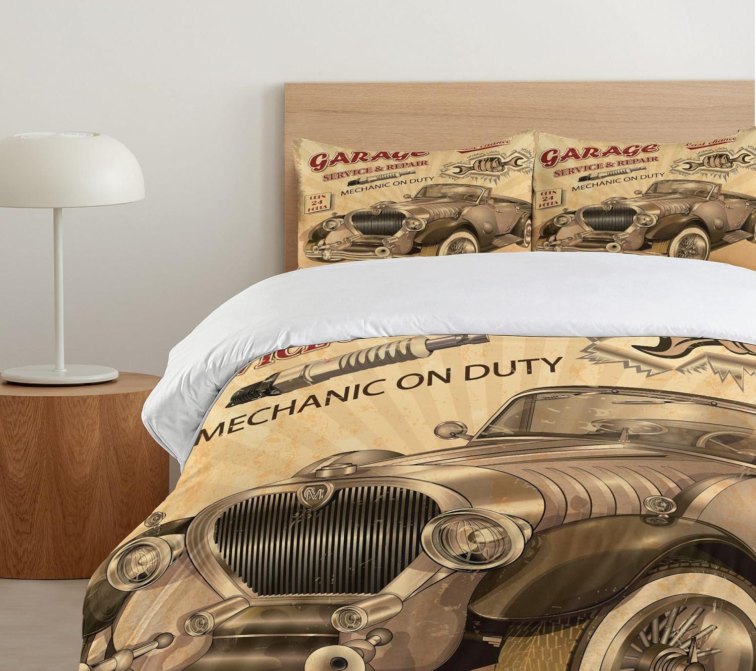 Ambesonne Vintage Industrial Duvet Cover Set