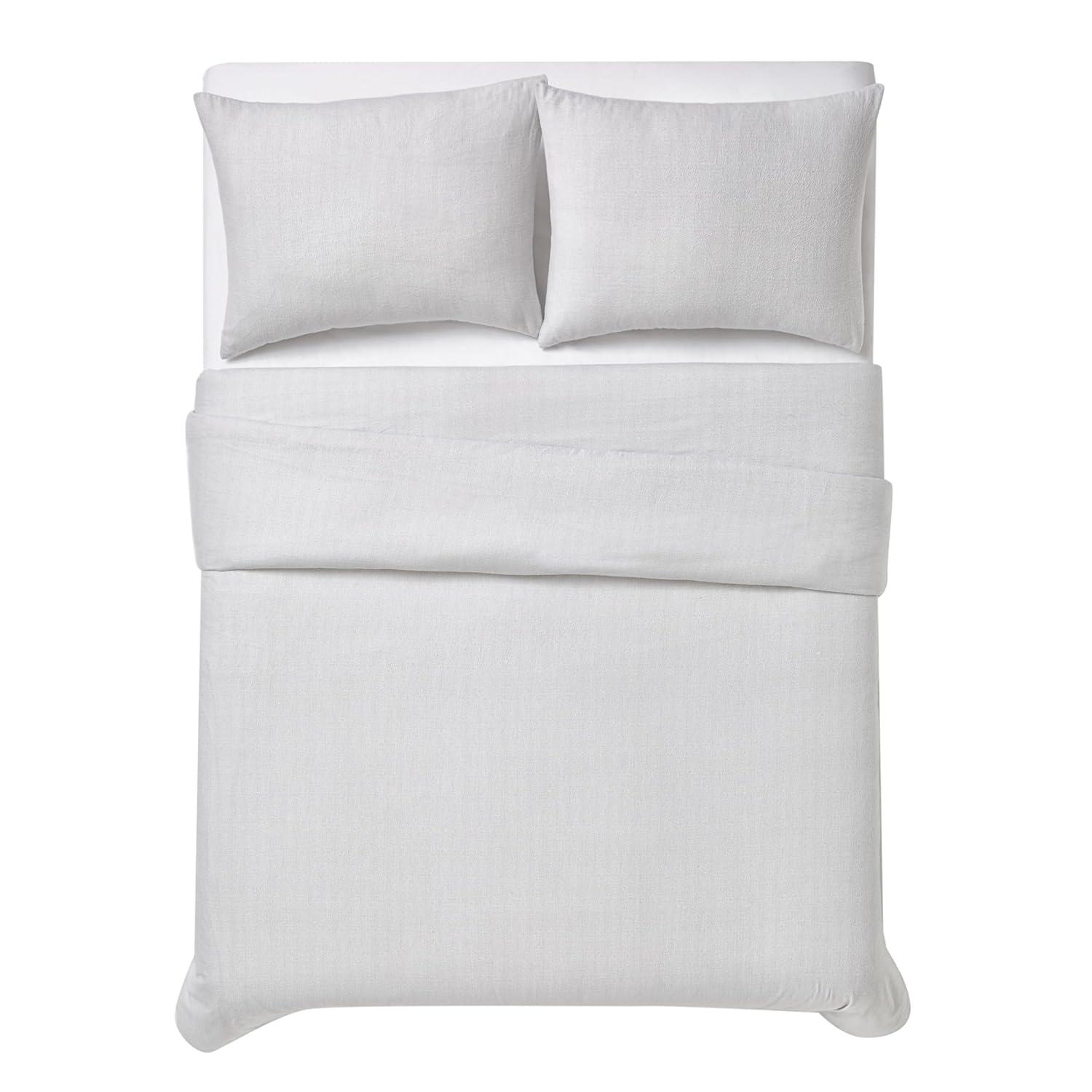 London Fog London Fog Herringbone Flannel Duvet Cover Set