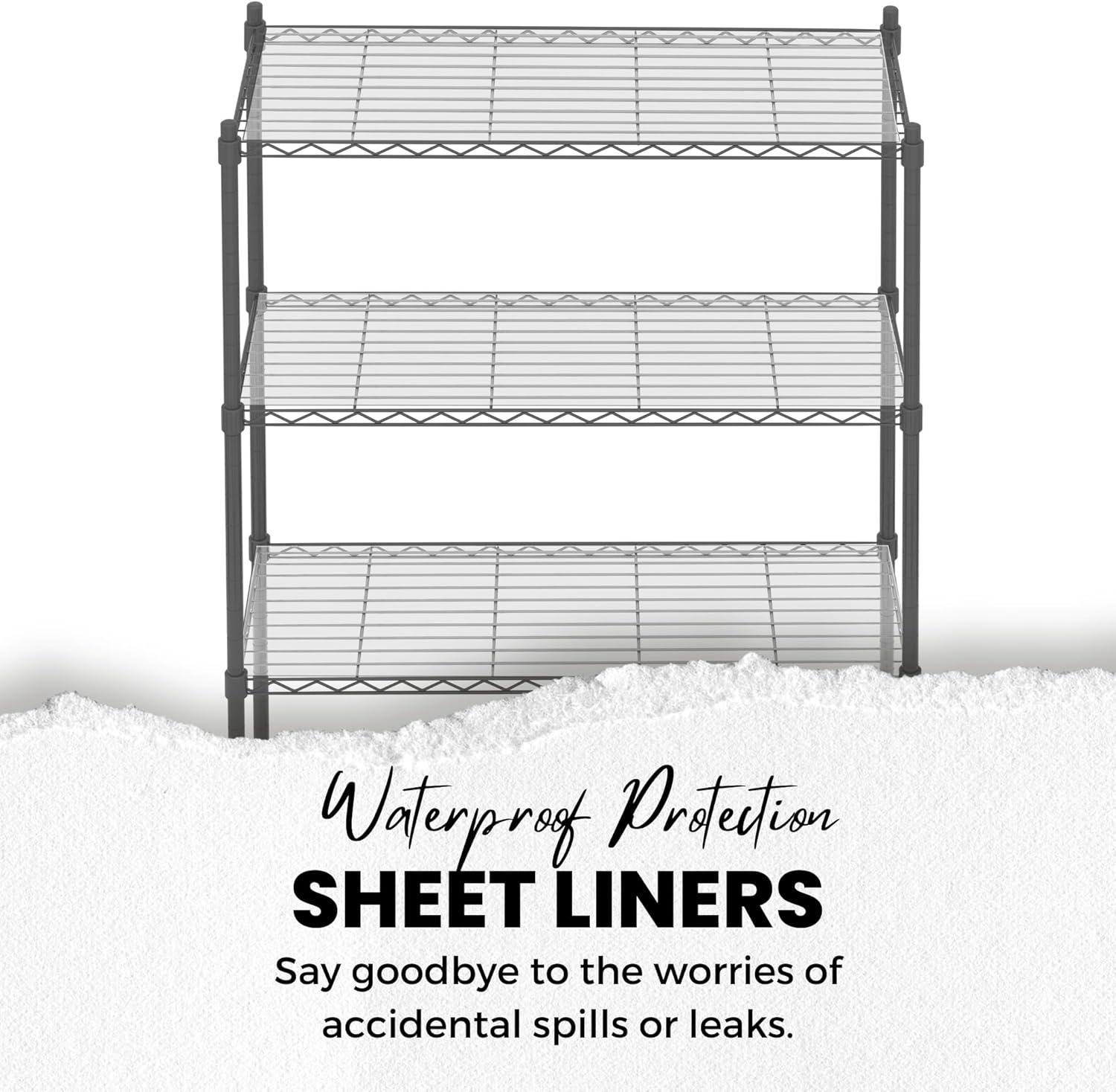 Clear Waterproof Polypropylene Wire Shelf Liners 14 x 36 Inch