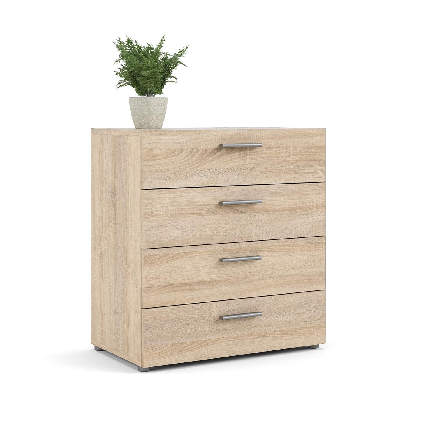 Tvilum Loft 4 Drawer Chest Dresser for Adults, Oak Structure