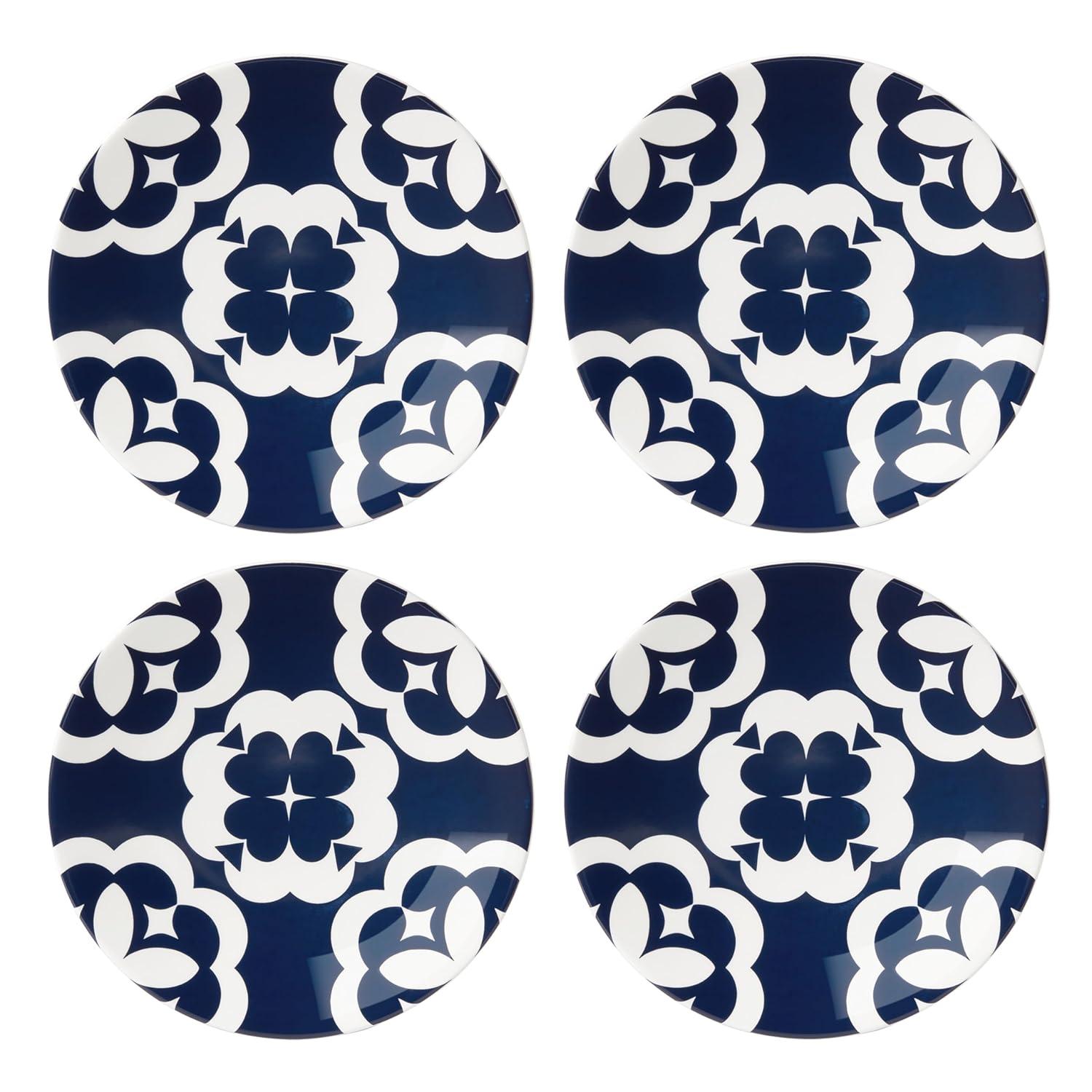 kate spade new york Elegant Geo 9.25'' Porcelain China Dinner Plate (Set of 4)