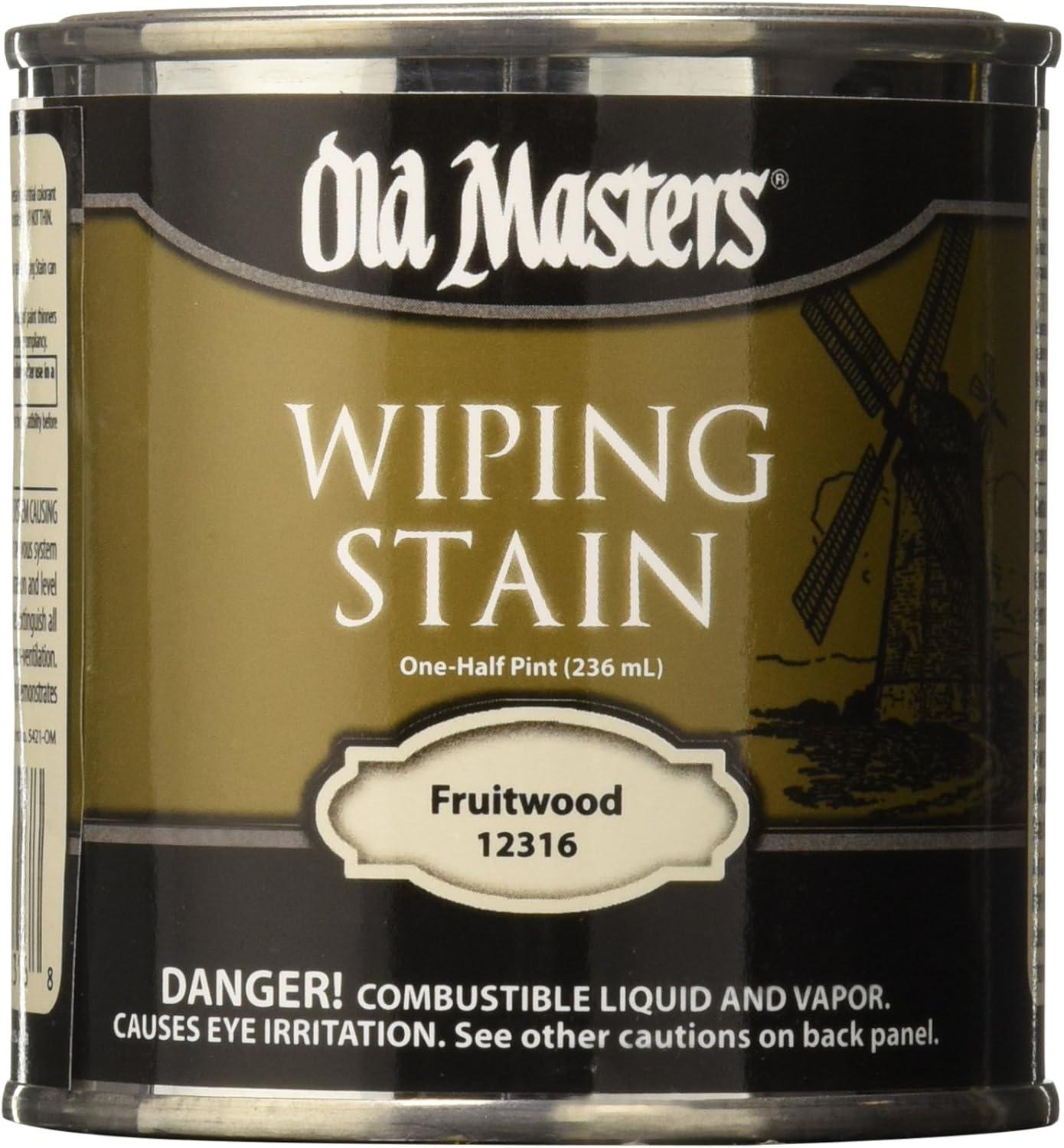 1/2 pt Old Masters 12316 Fruitwood Old Masters Oil-Based Wiping Stain