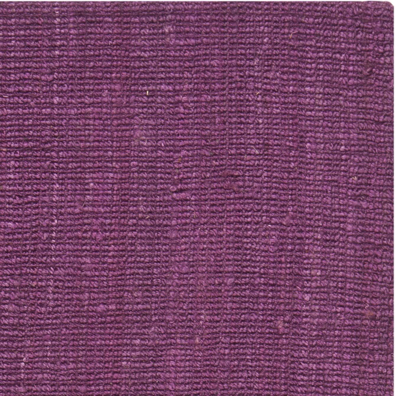 Deedgra Geometric Tufted Wool Purple Area Rug