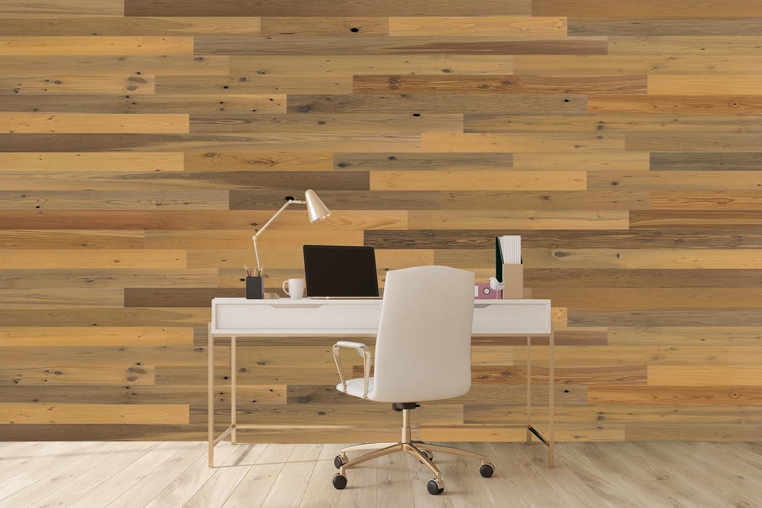 Sandy Beach Reclaimed Wood Peel and Stick Wall Panels