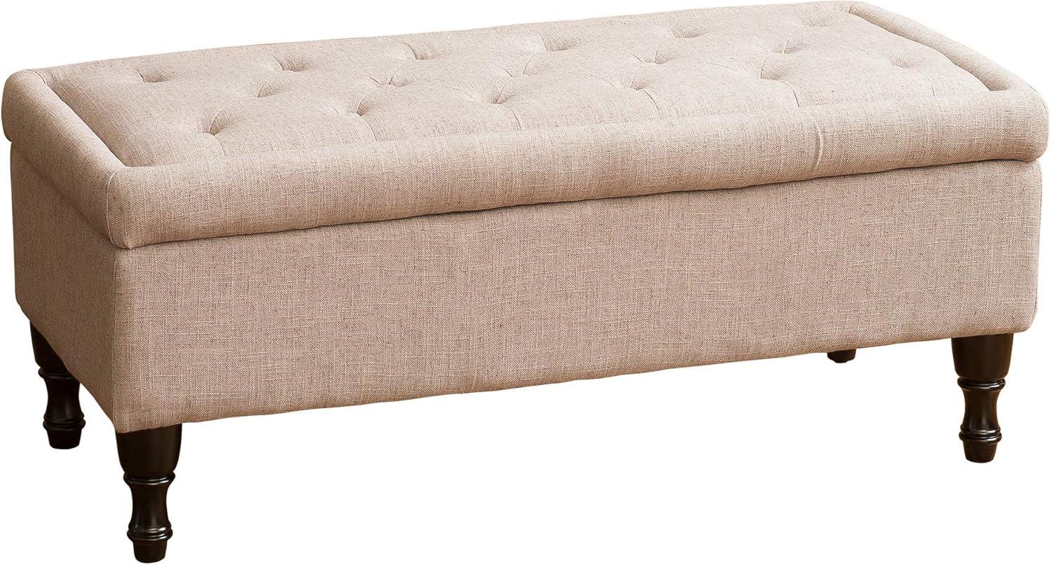Chantelle Fabric Storage Ottoman Gray - Christopher Knight Home