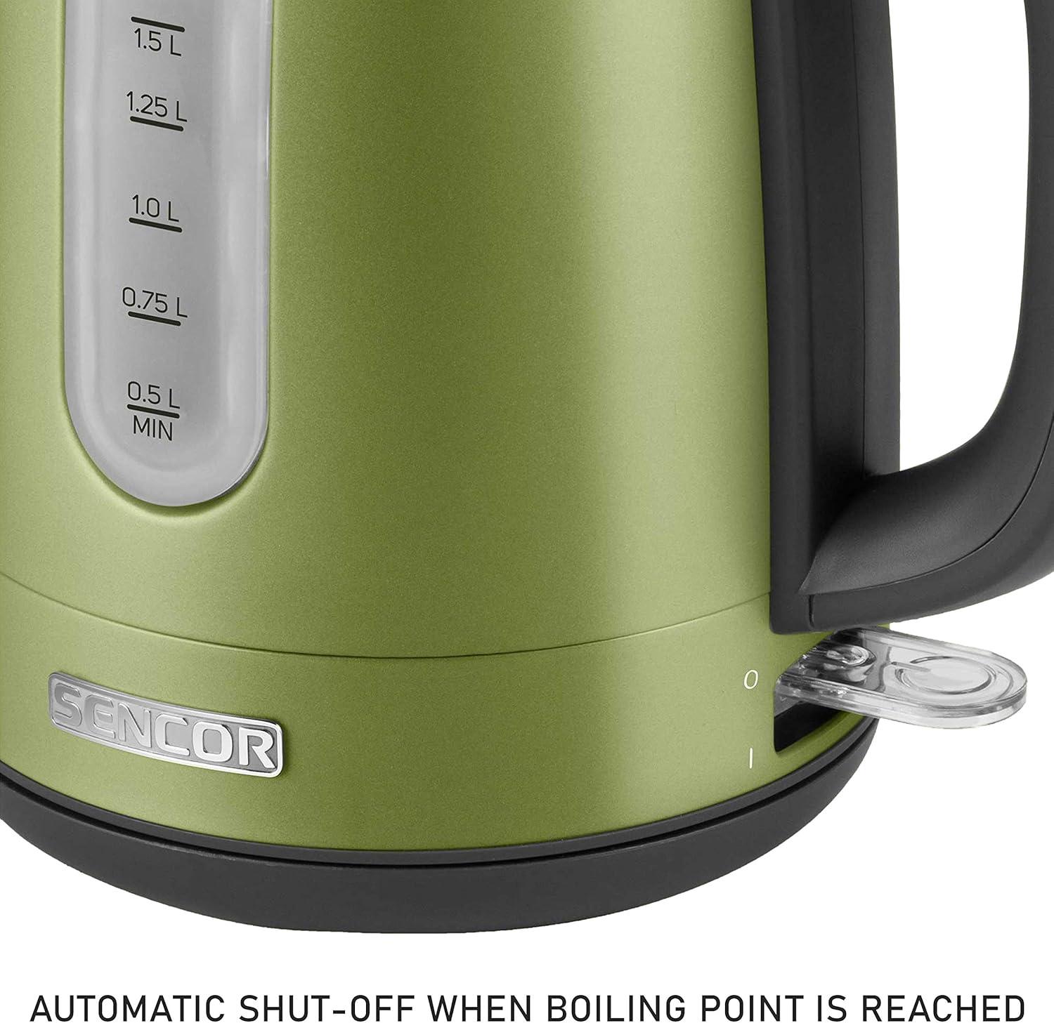 Sencor SWK1770GG Stainless Electric Kettle, 1.7L, Light Green