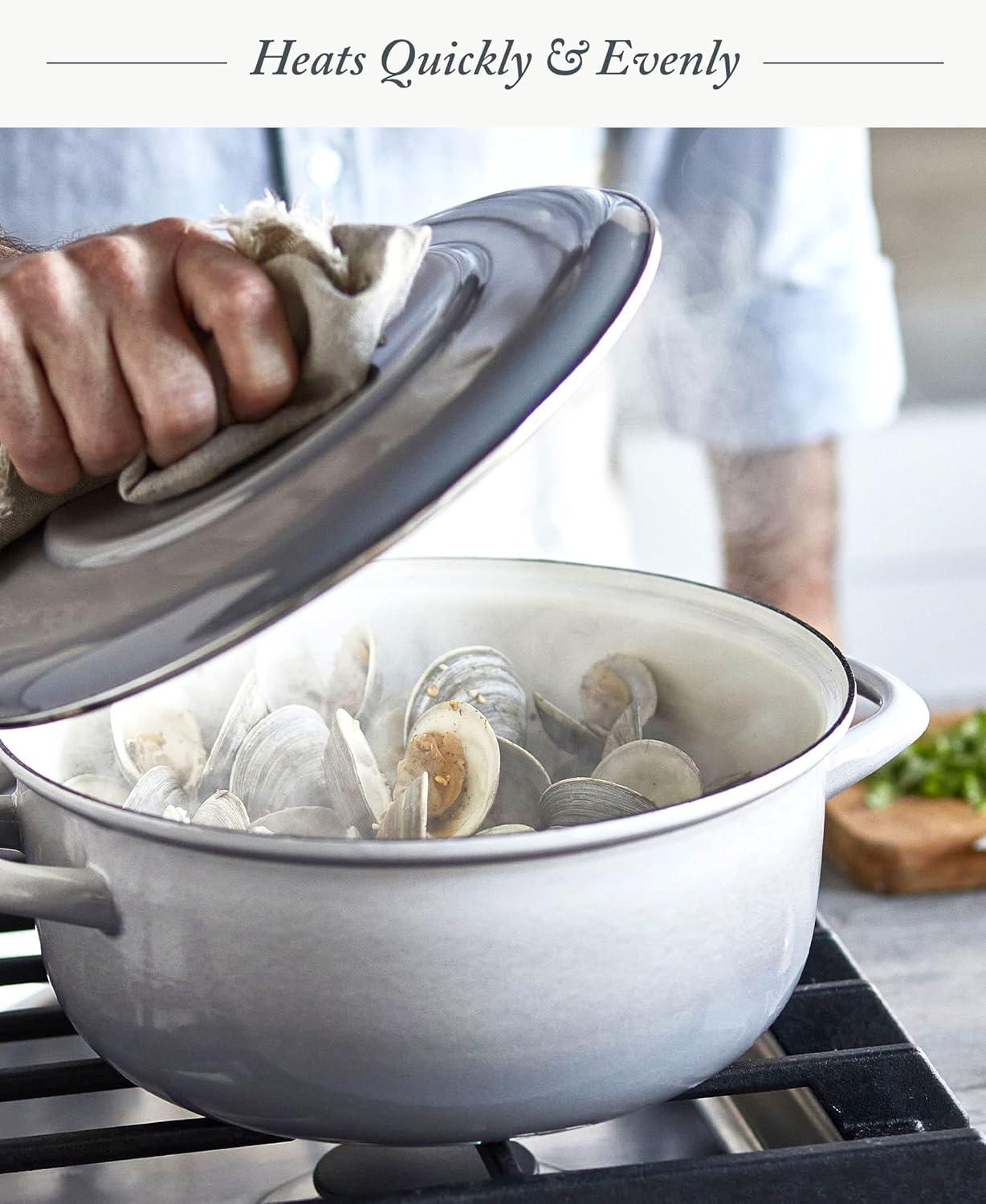 Merten and Storck Merten And Storck 7 Quarts Non-Stick Enameled Cast Iron Round Dutch Oven