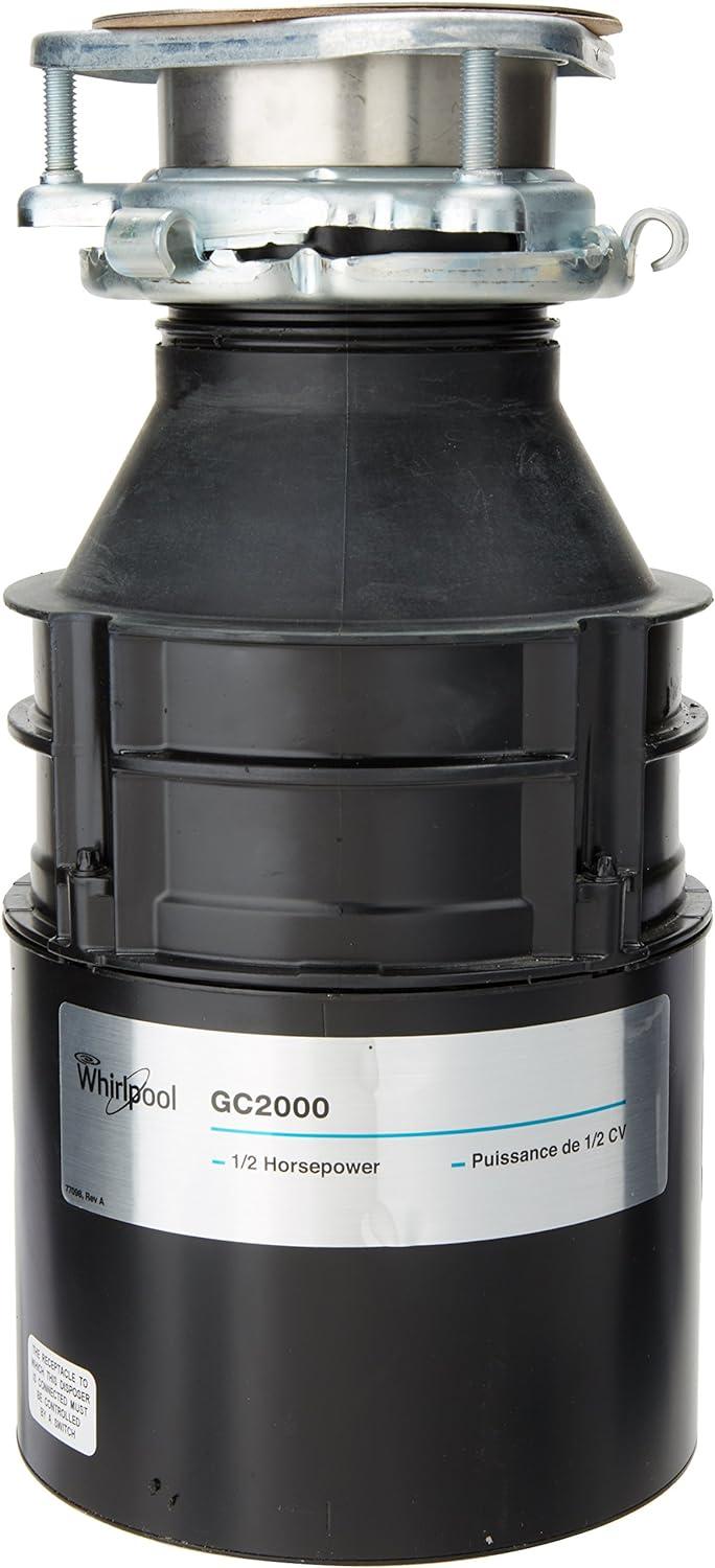 Whirlpool GC2000PE 1/2 HP Continuous Feed Garbage Disposal with ABS Grind Chamber