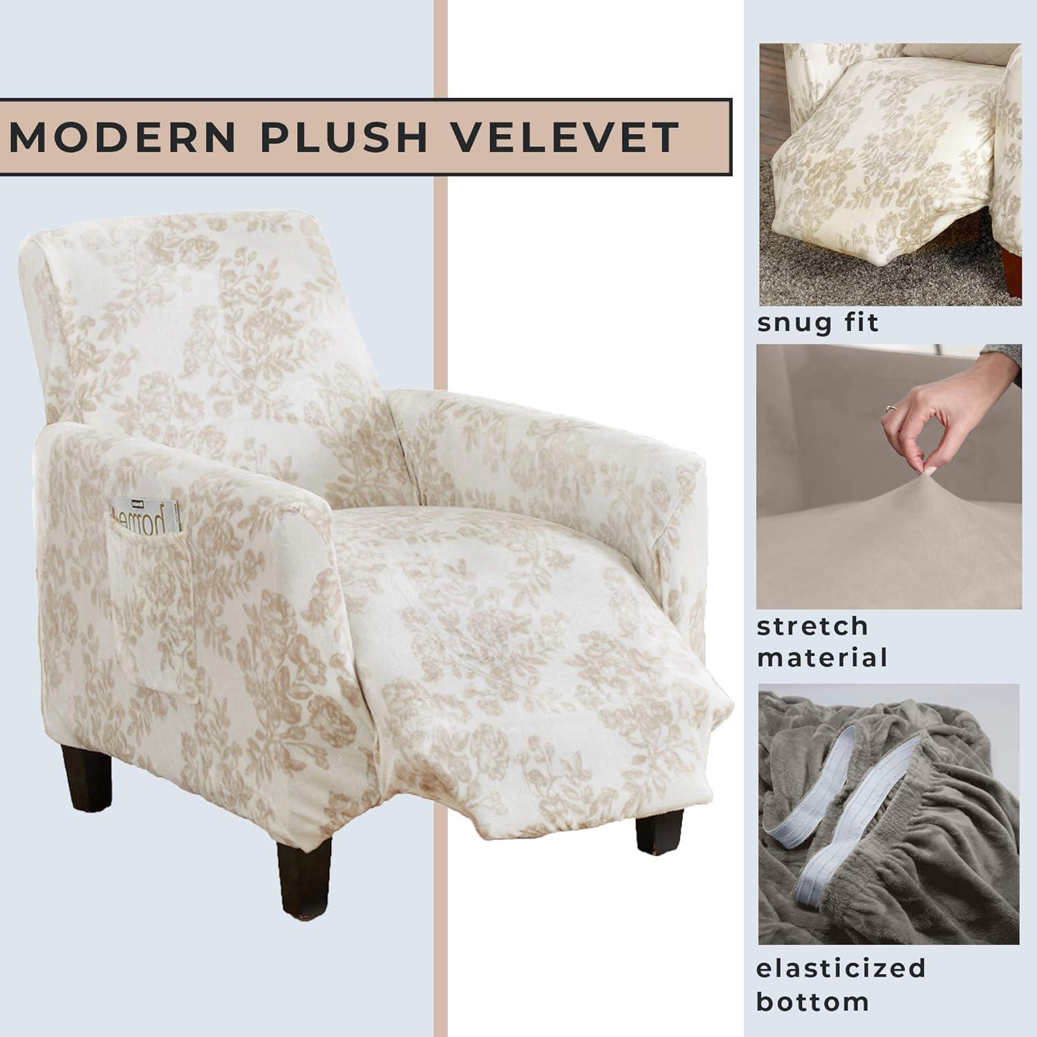 Polyester Box Cushion Recliner Slipcover