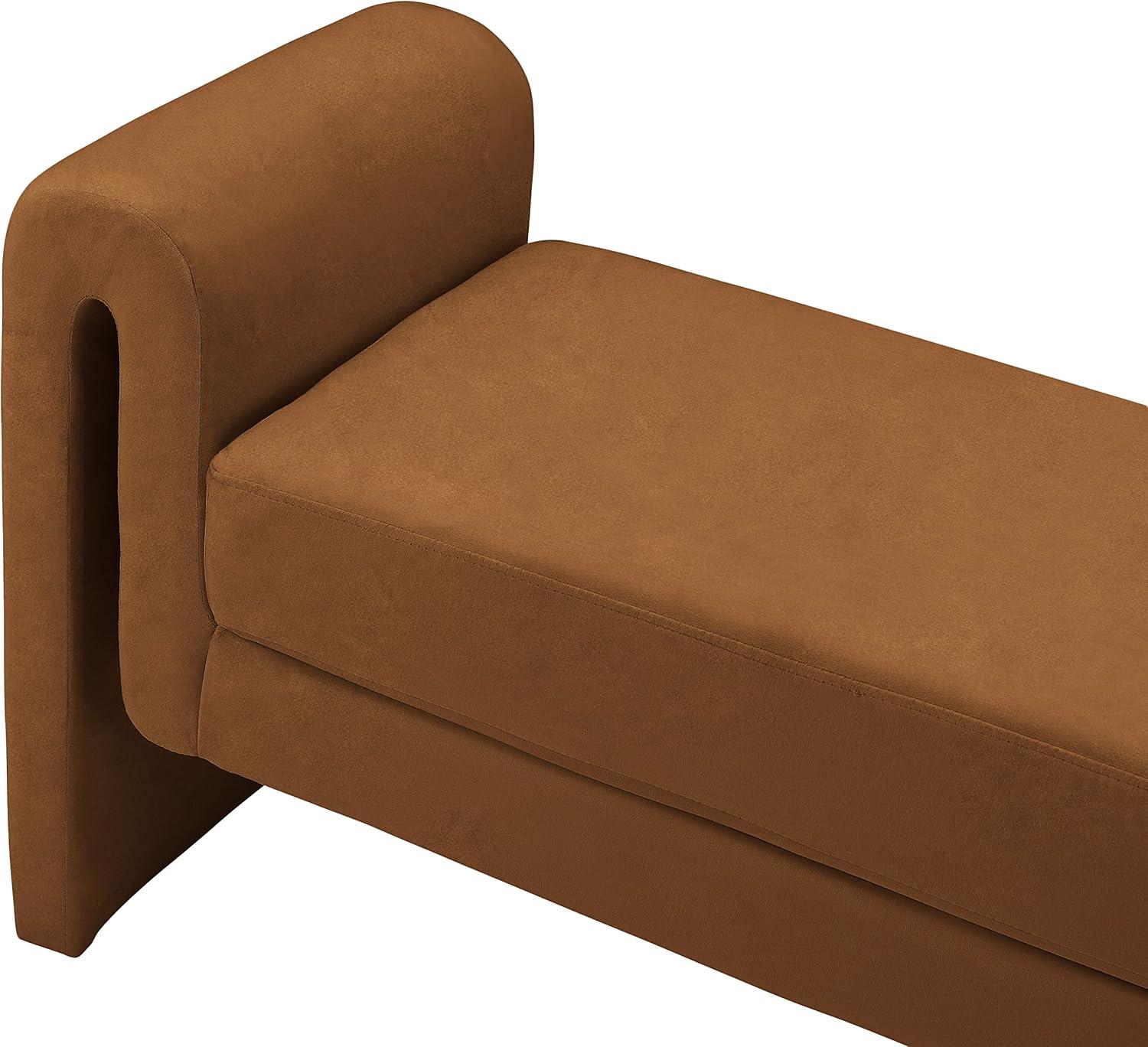 Meridian Furniture Stylus Saddle Velvet Bench