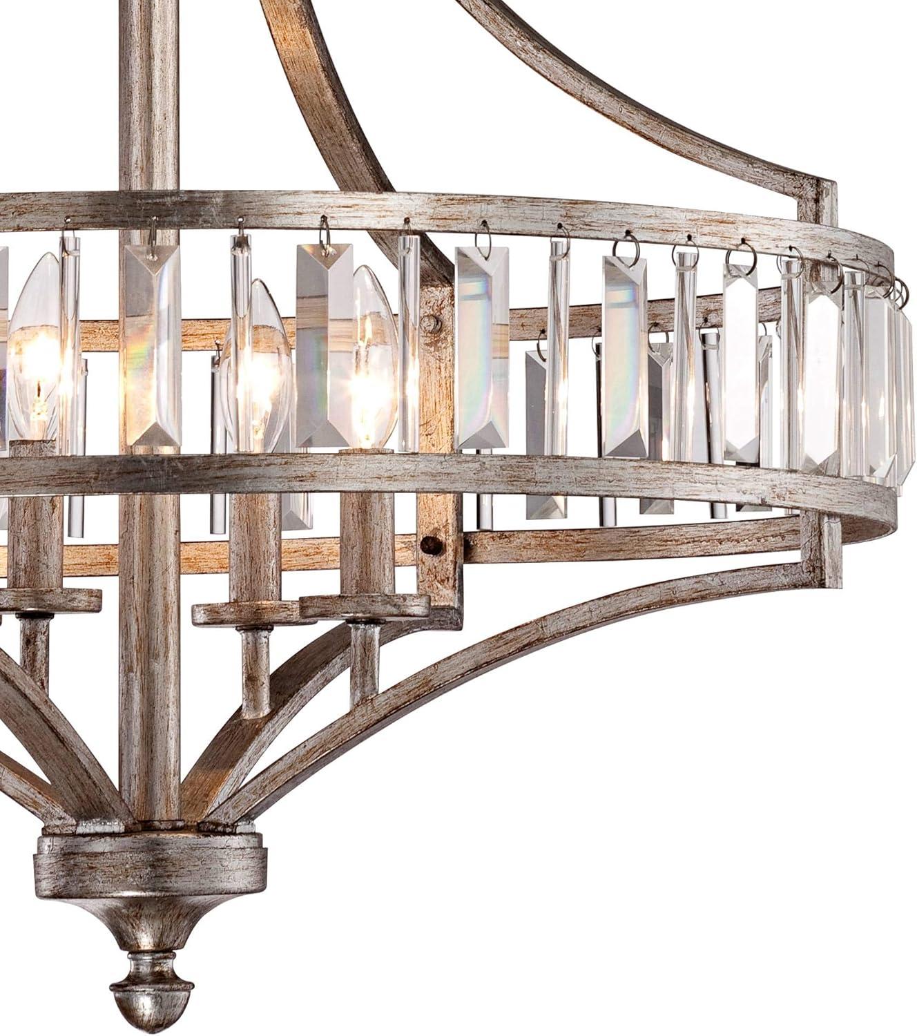 Vienna 28" Soft Silver Crystal Glass Chandelier