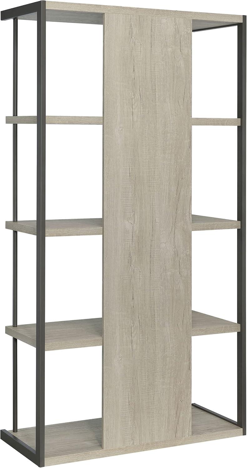 Coaster Loomis 4-shelf Modern Wood Bookcase Whitewashed Gray