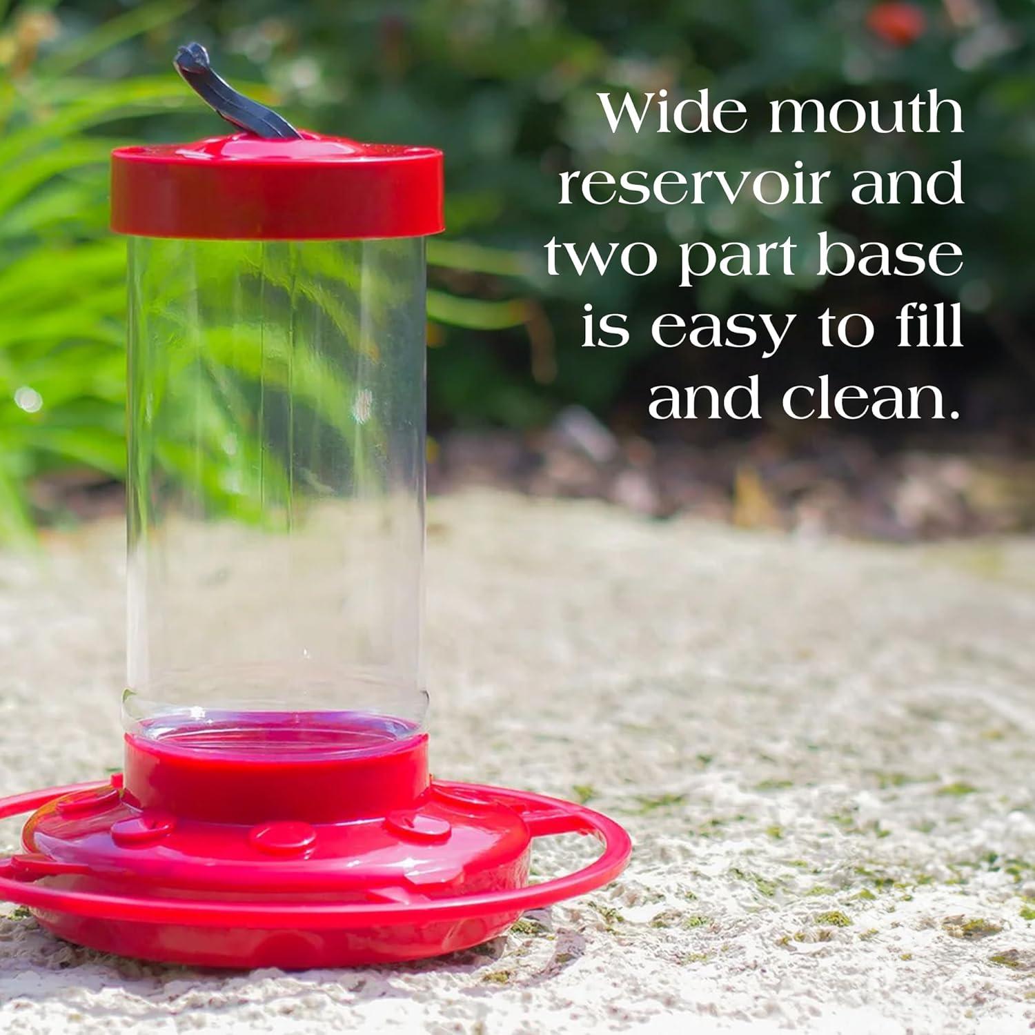 Hummingbird Momma 3-Piece Inverted Hummingbird Feeder Kit with 2 - 8oz Nectar Pouches, Red, 16 fl oz Capacity (2 Pack)