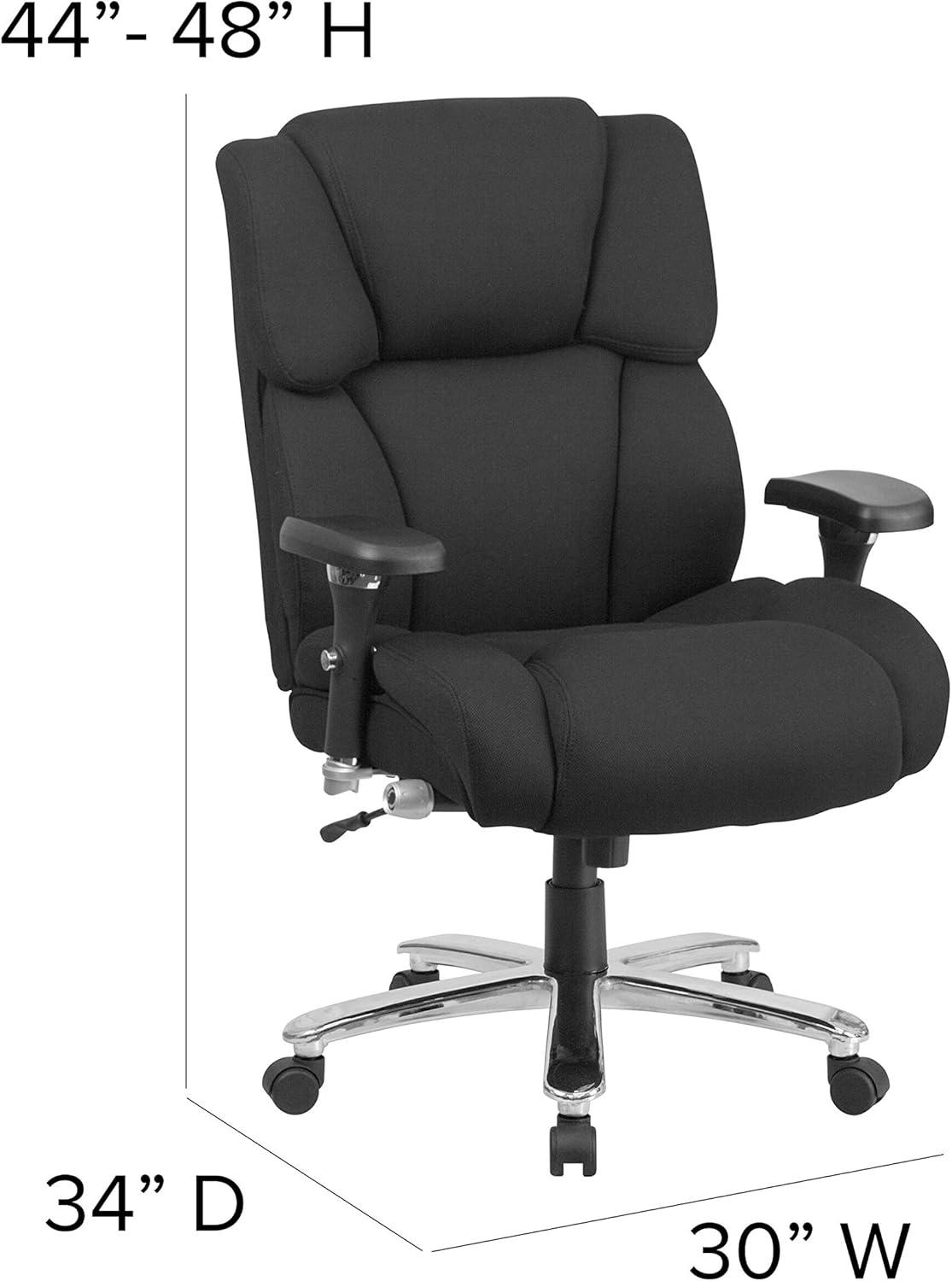 Flash Furniture HERCULES Series 24/7 Intensive Use Big & Tall 400 lb. Rated Executive Swivel Ergonomic Office Chair with Lumbar Knob and Tufted Headrest & Back