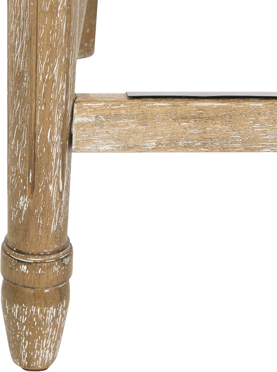 Buchanan Rectangle Counter Stool (Set of 2) - FOX6271 - Beige/Oak - Safavieh Couture