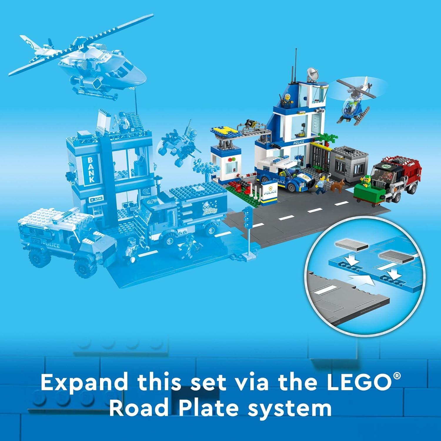LEGO City Police Station Truck Toy & Helicopter Set 60316