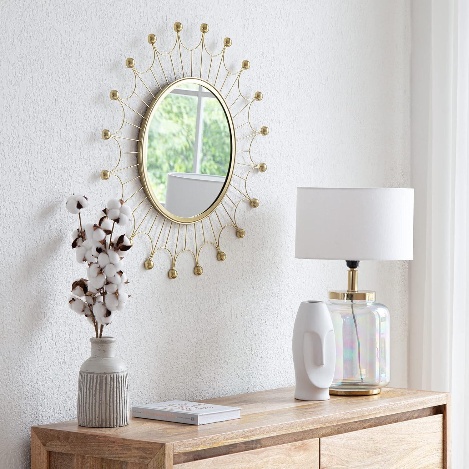 Habitat Evander Gold Bulb Wall Mirror