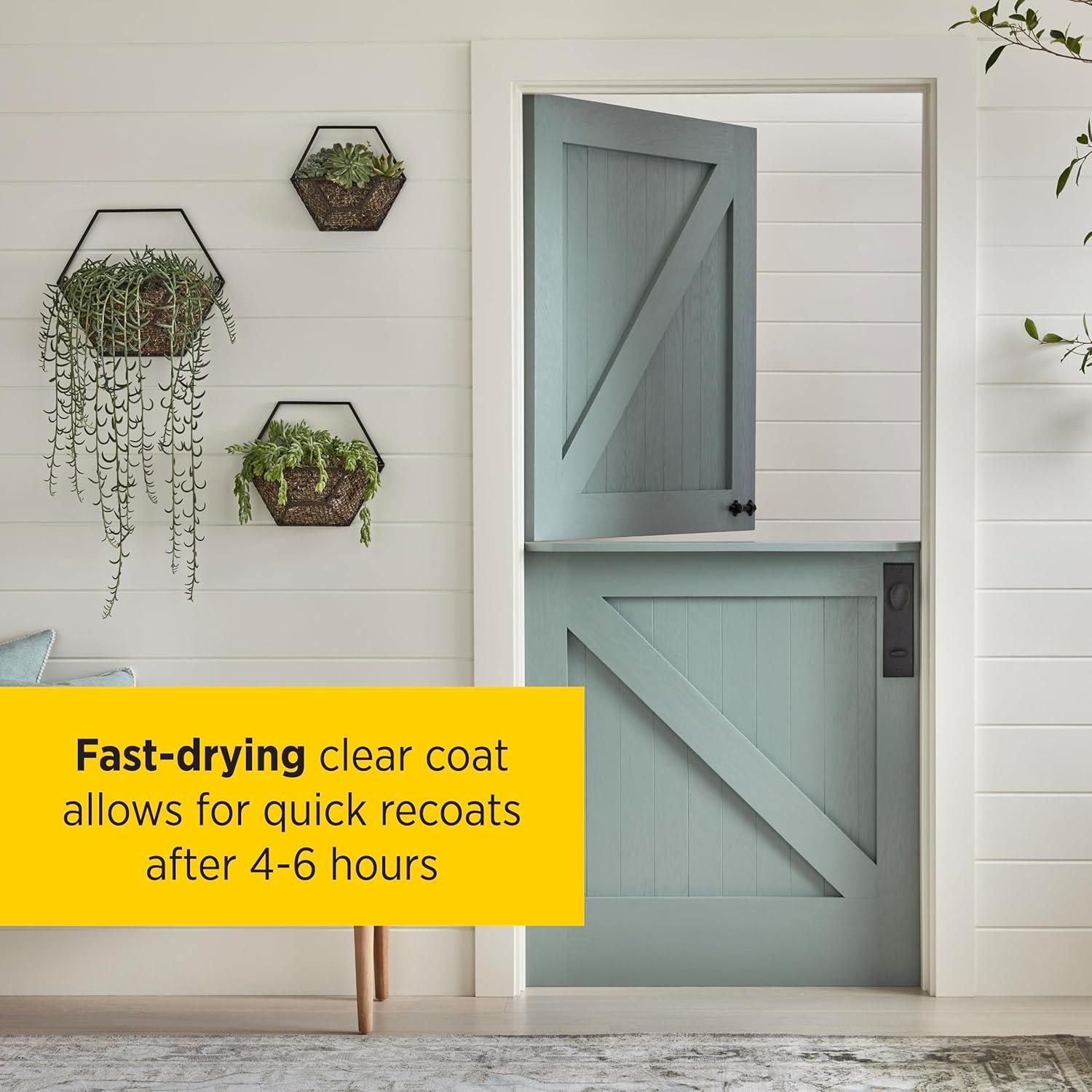 Minwax Satin Clear Oil-Based Fast-Drying Polyurethane Floor Varnish 1 gal