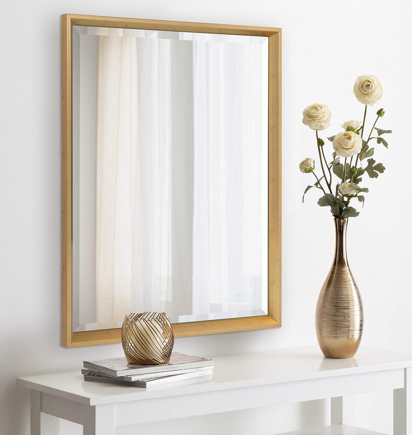 24" x 30" Calter Framed Wall Mirror Gold - Kate and Laurel