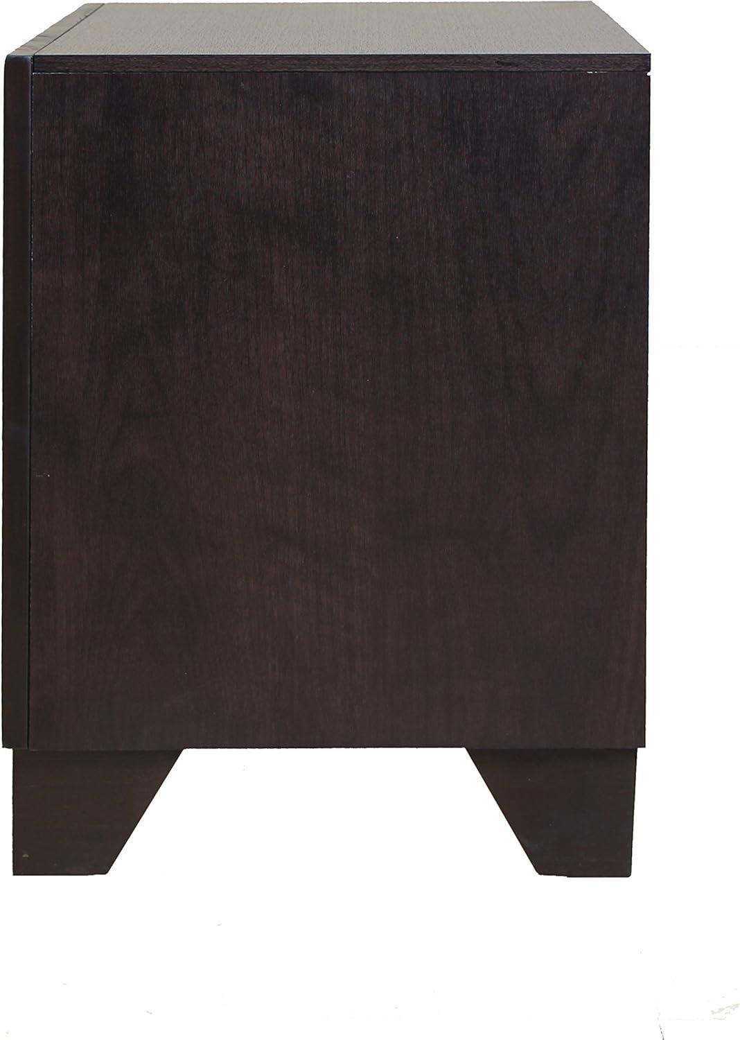 Madison Espresso Elegance 2-Drawer Nightstand