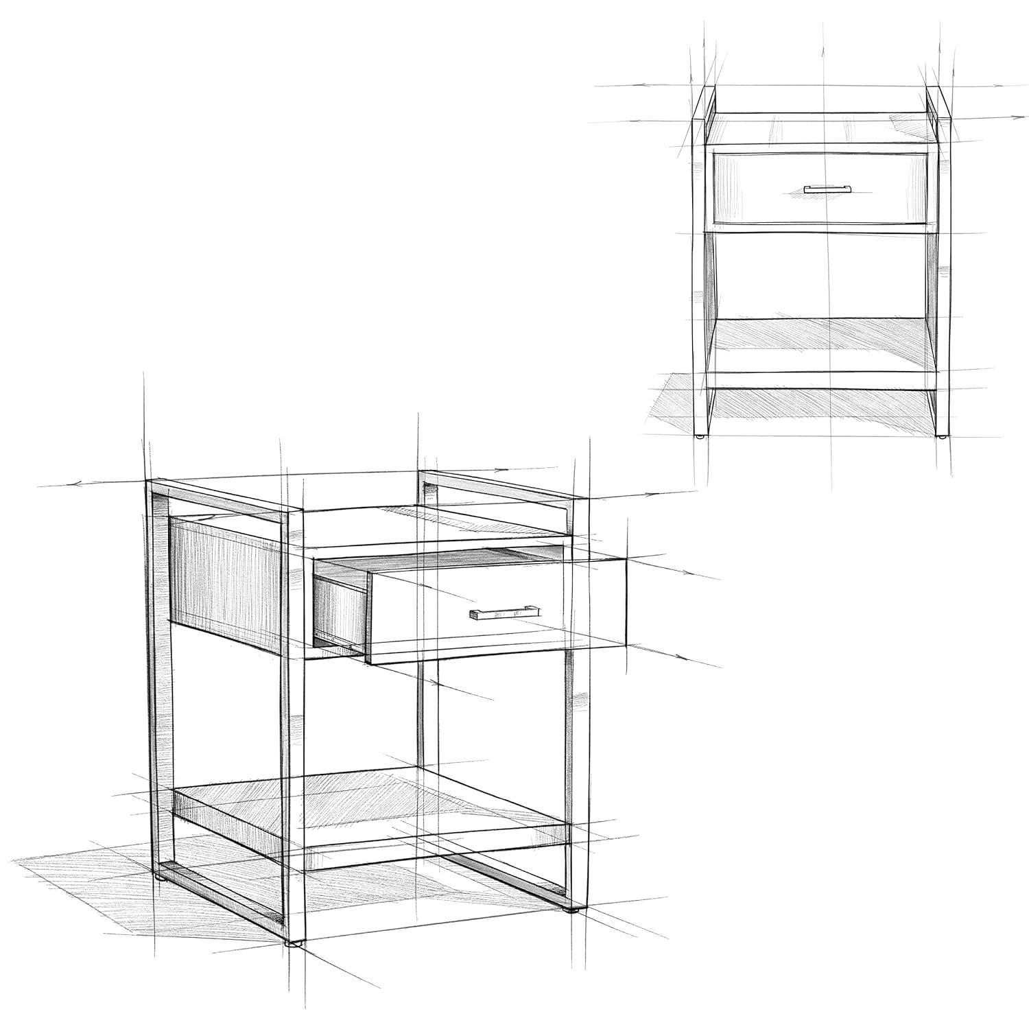 Riverside 1 - Drawer Nightstand