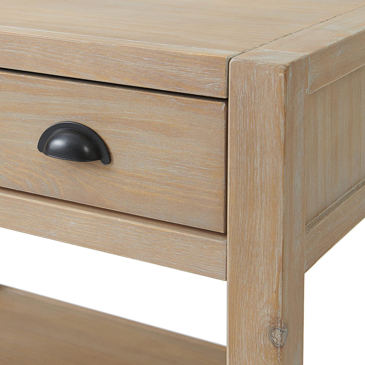 Arden 2-Drawer Wood Nightstand, Perfect for Modern Rustic, Boho or Traditional Bedroom, Functional and Stable Storage, 28W x 19D x 26 3/8H