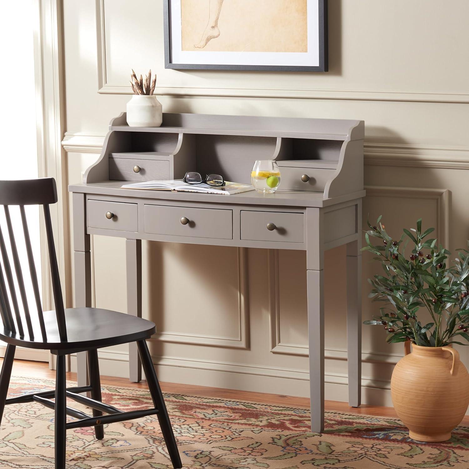 Landon Writing Desk - Quartz Grey - Safavieh